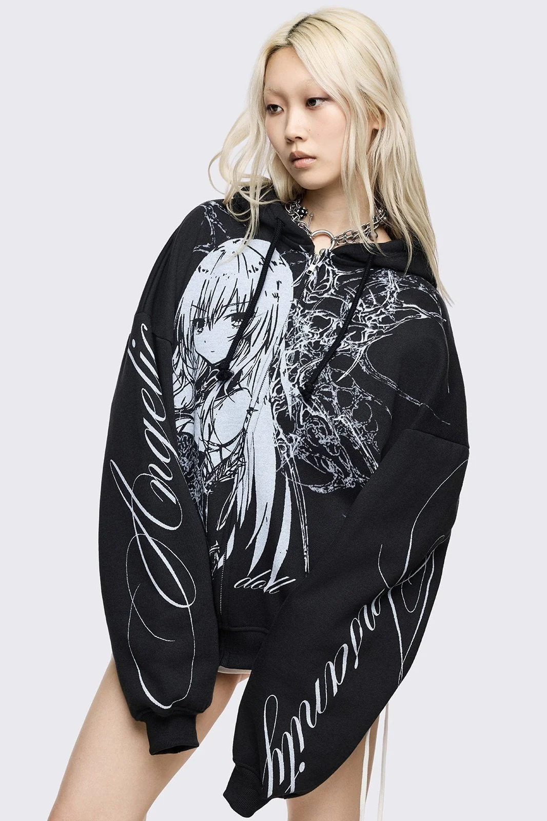 Angelic Insanity Zip Up Hoodie - Image 3