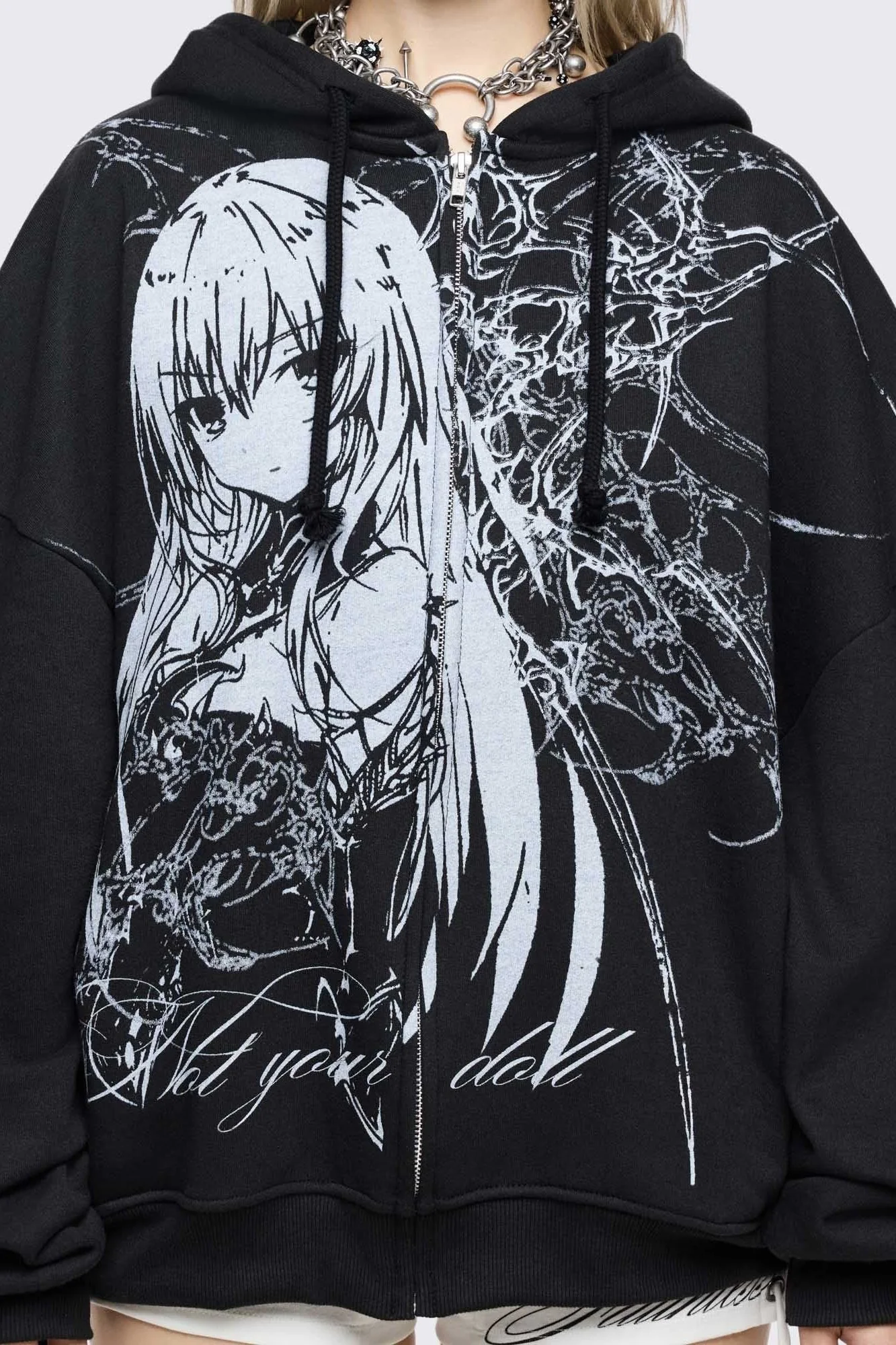 Angelic Insanity Zip Up Hoodie - Image 4