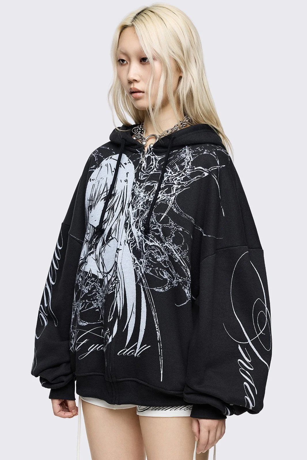 Angelic Insanity Zip Up Hoodie - Image 7
