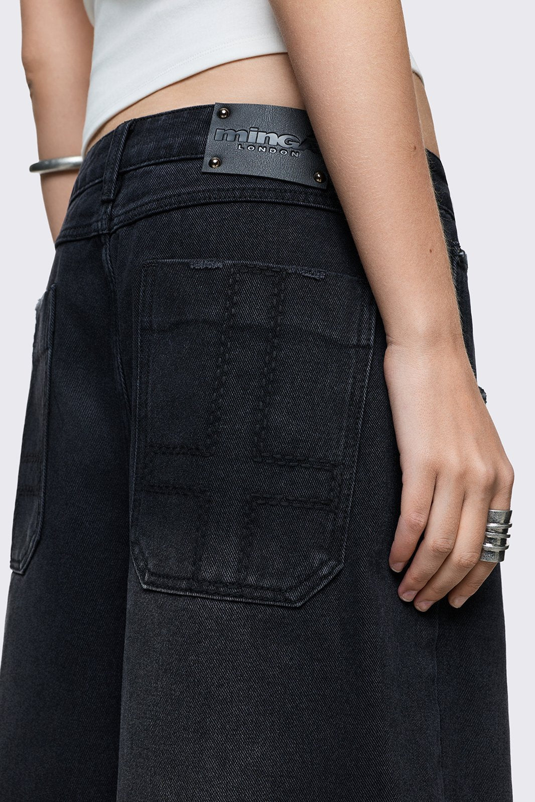 Black Washed Jorts - Image 5