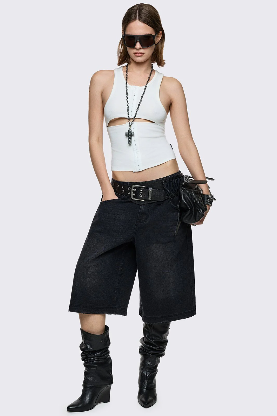 Black Washed Jorts - Image 6