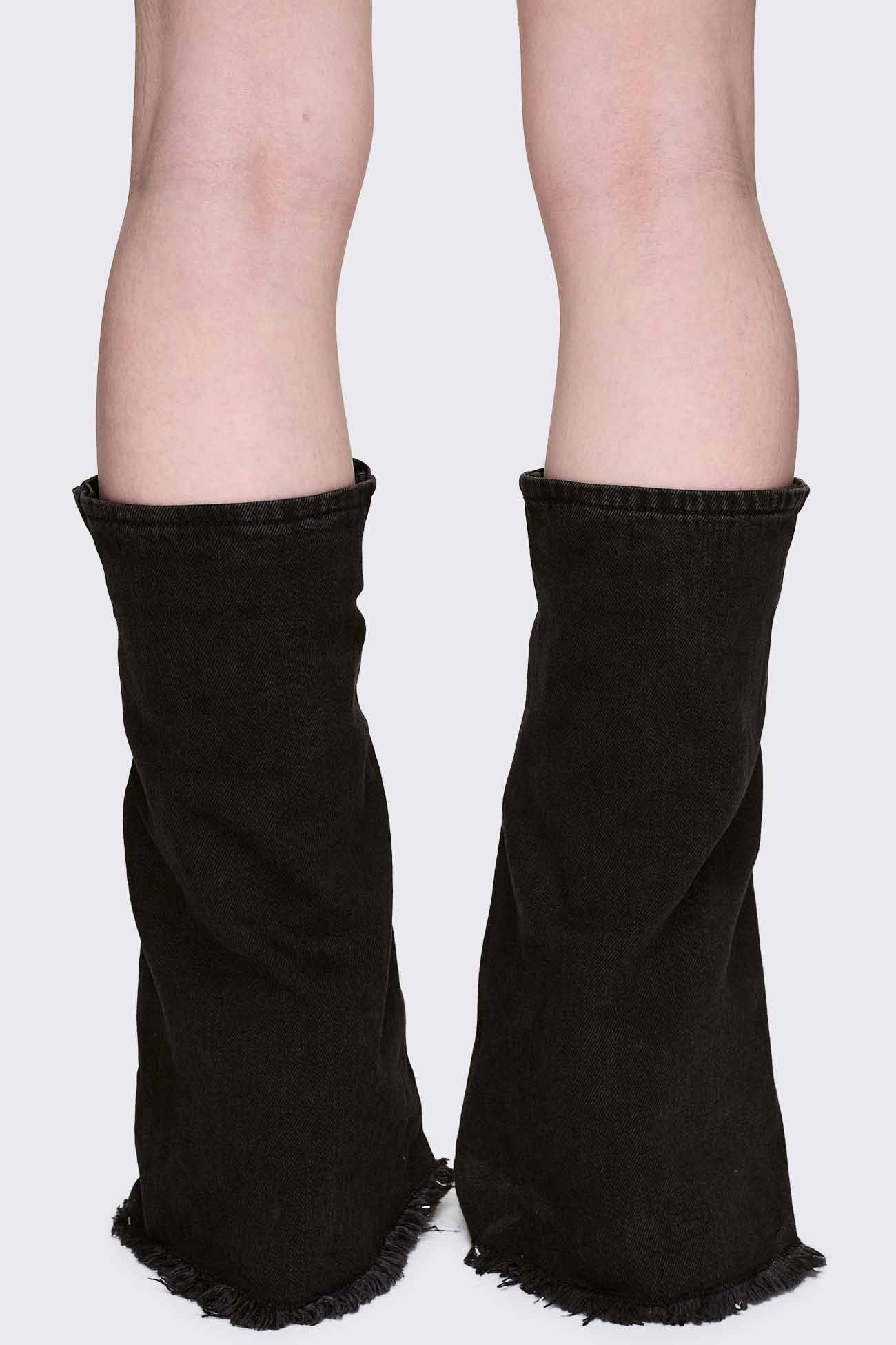 Bound Denim Leg Warmers - Image 4