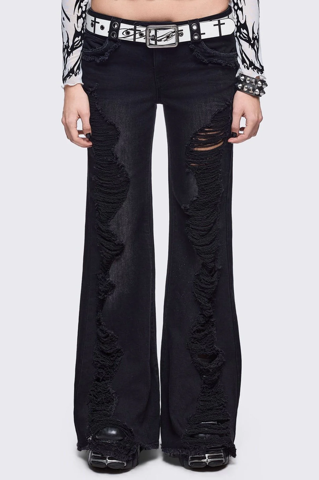 Brooke Black Flared Jeans - Image 3