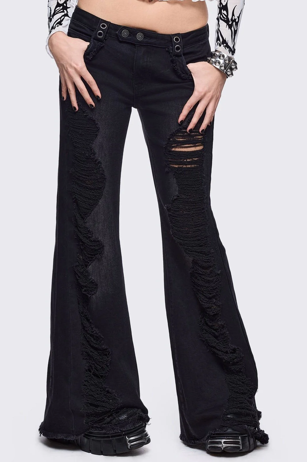 Brooke Black Flared Jeans - Image 6