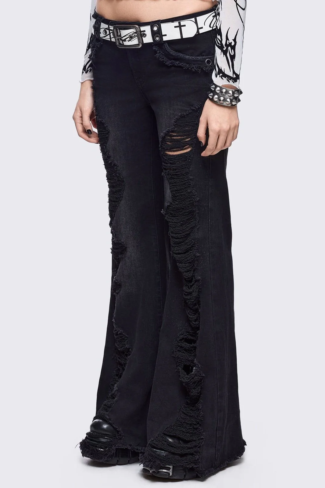 Brooke Black Flared Jeans - Image 8