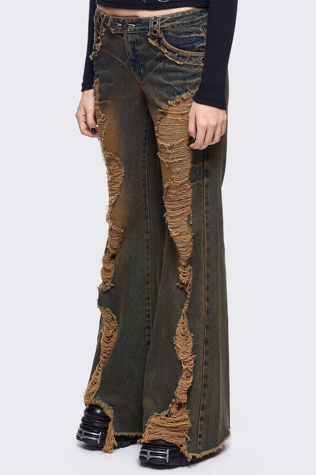 Brooke Blue Flared Jeans - Image 3