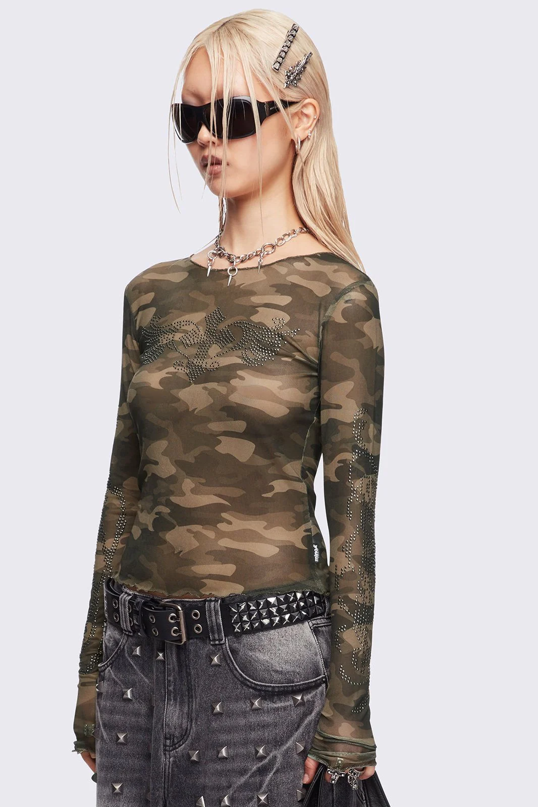 Camo Crush Mesh Top - Image 3