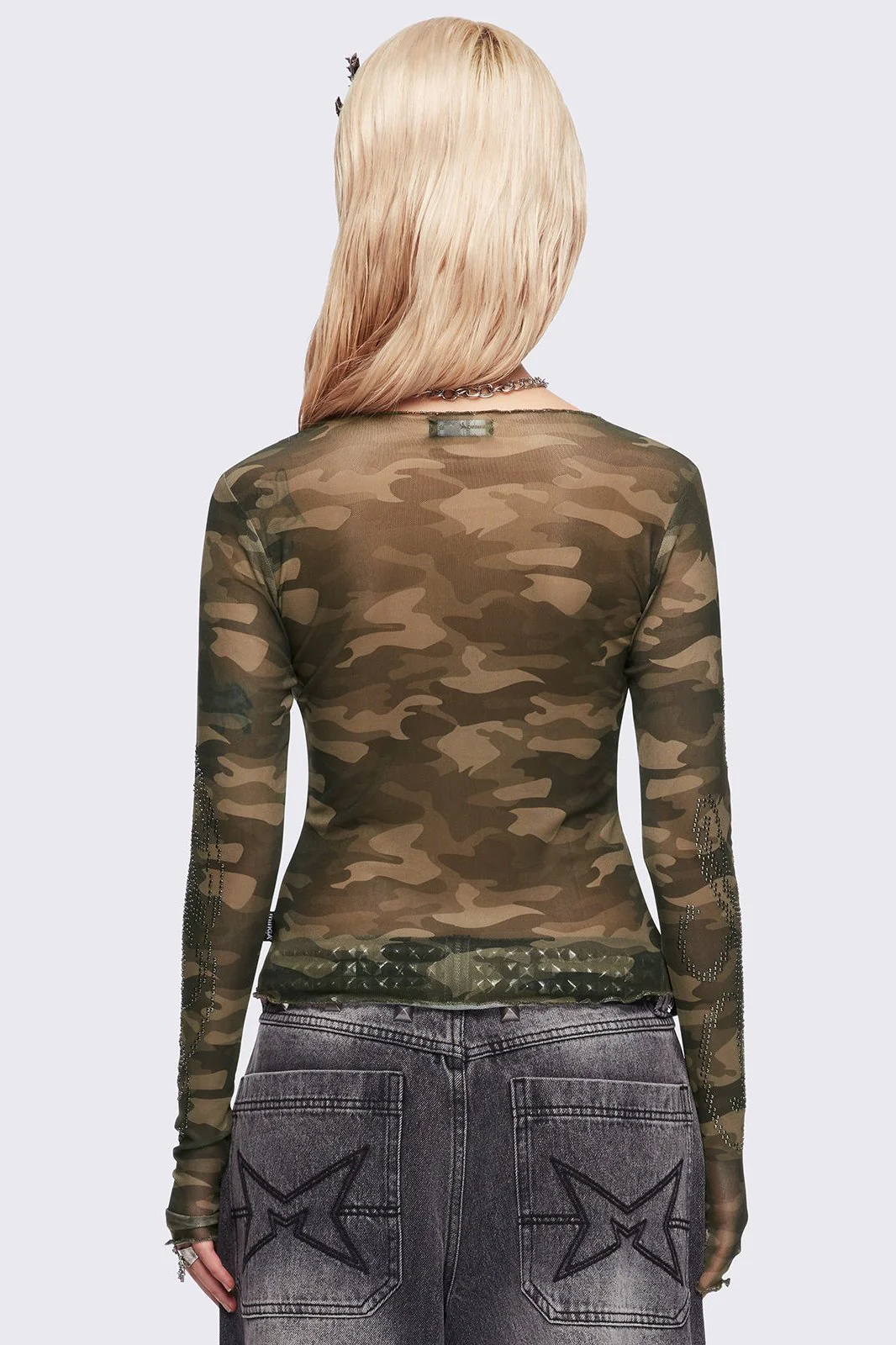 Camo Crush Mesh Top - Image 4