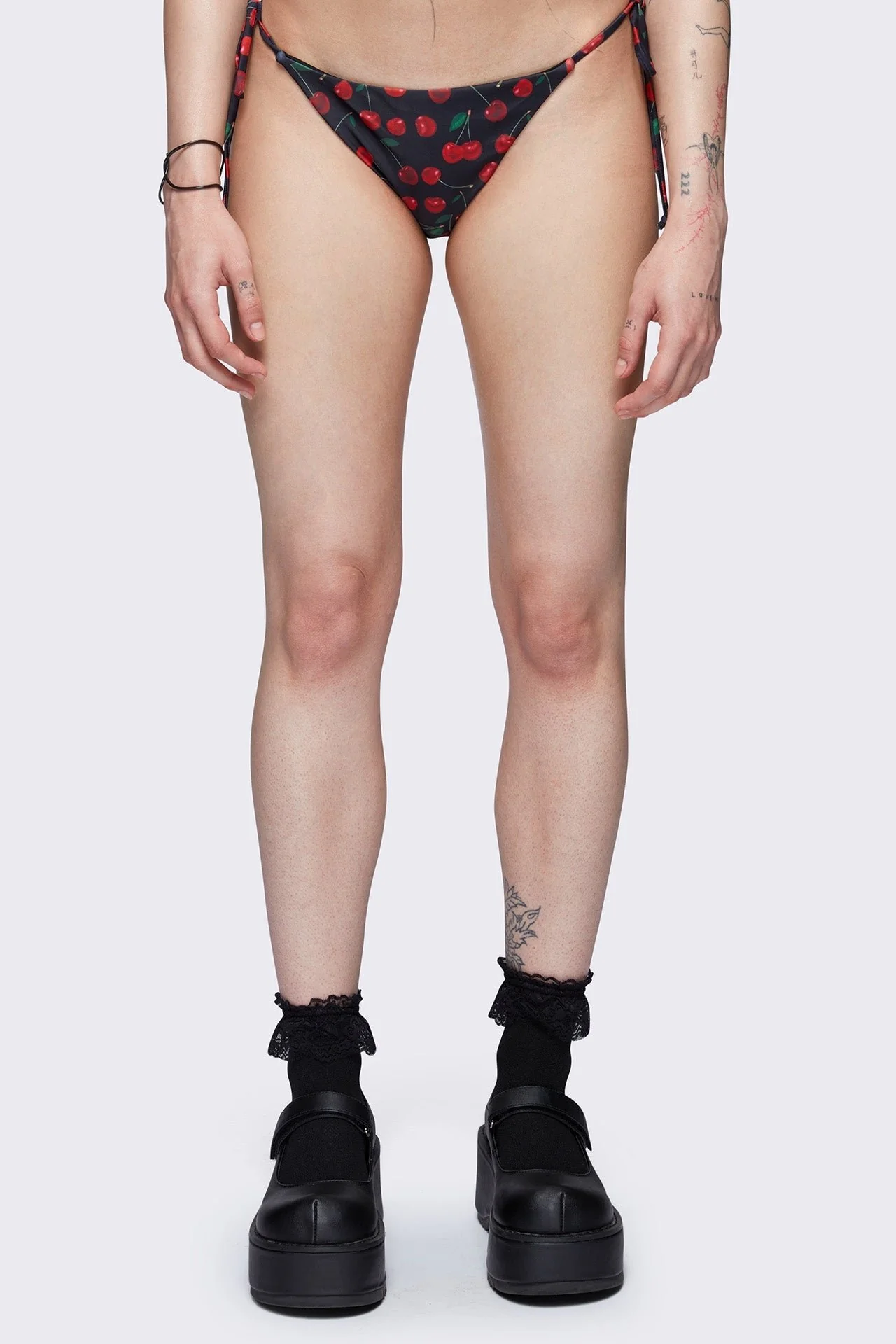Cherry Bomb Tie Side Bikini Bottoms - Image 3