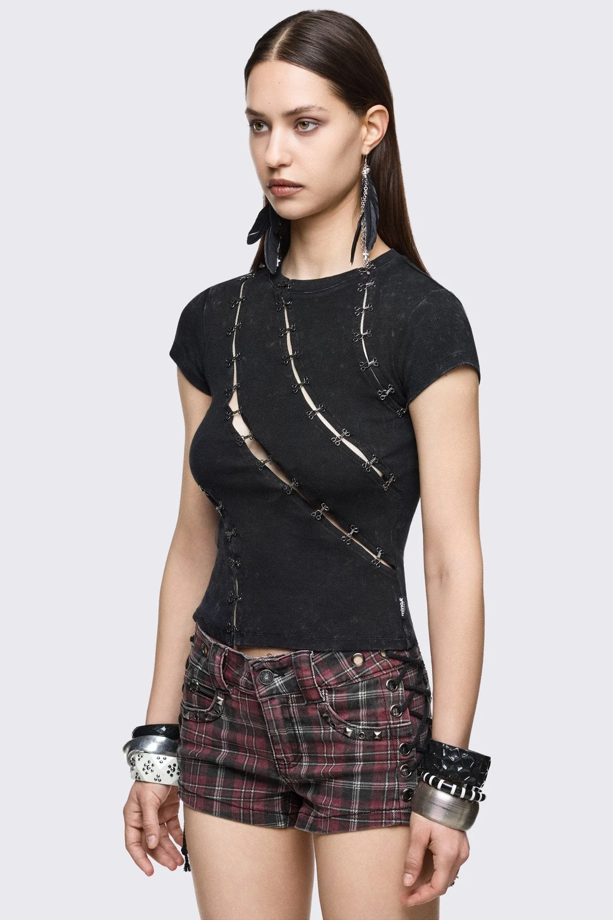 Coal Washed Baby Tee - Image 6