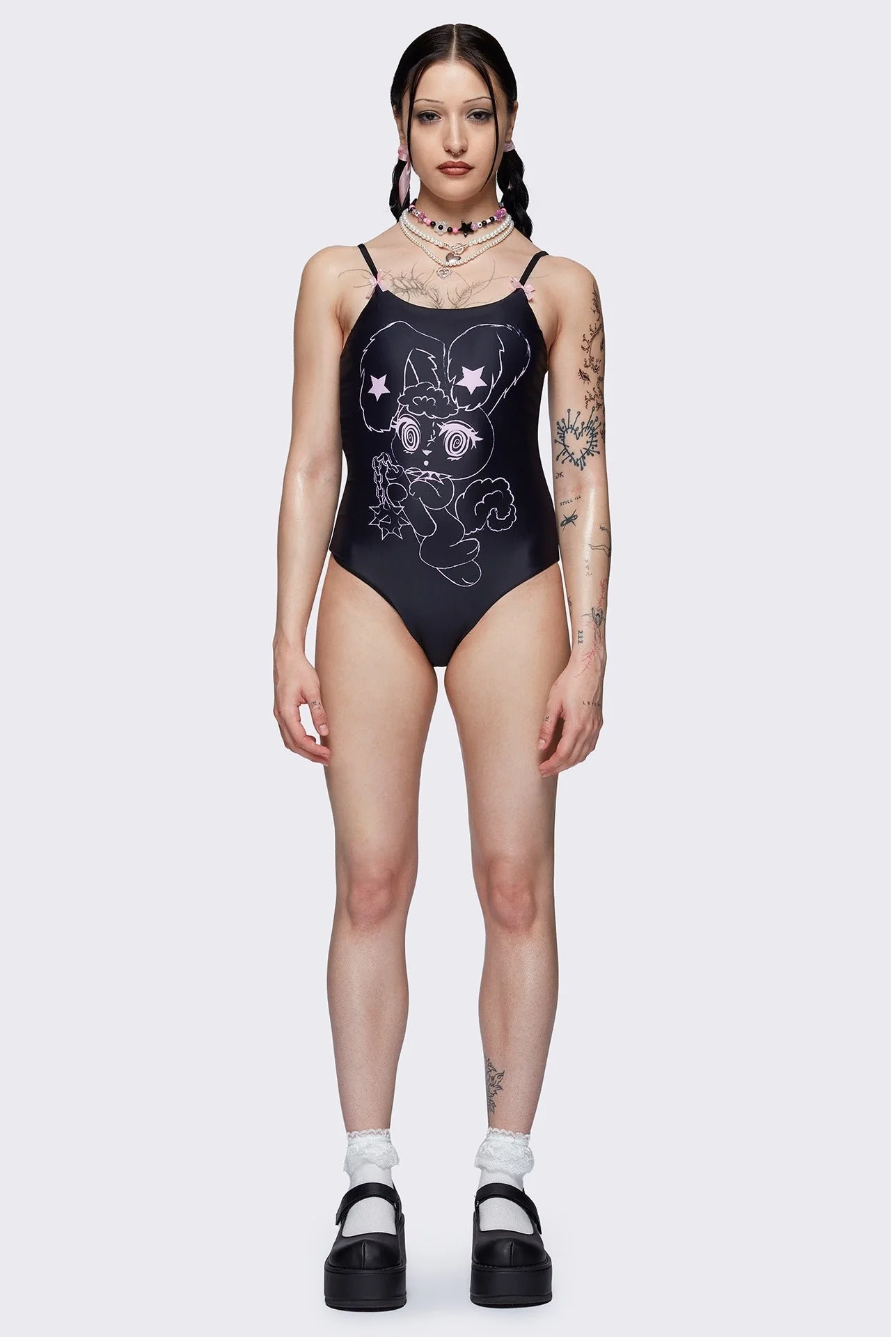 Corsage Cuteness Lace-Up Swimsuit - Image 5