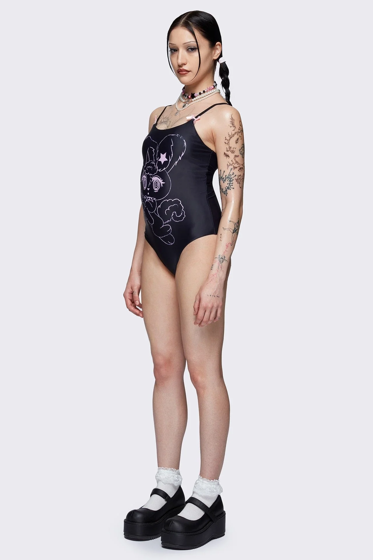 Corsage Cuteness Lace-Up Swimsuit - Image 6