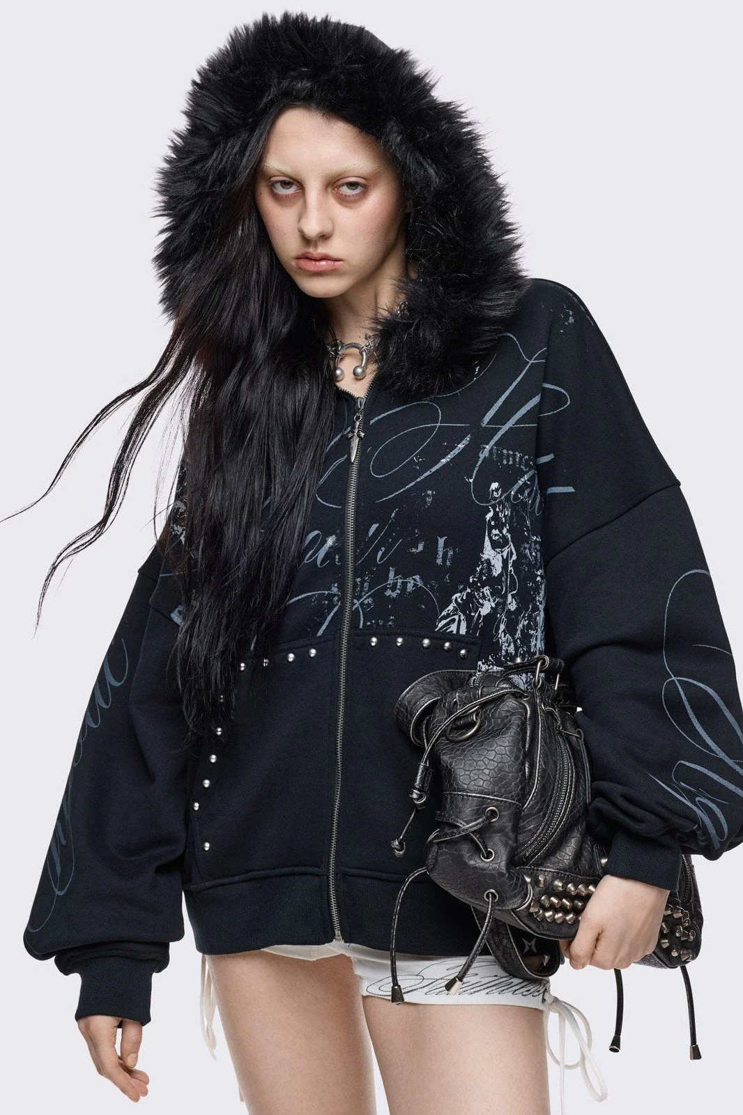 Divine Trouble Zip Up Hoodie - Image 3