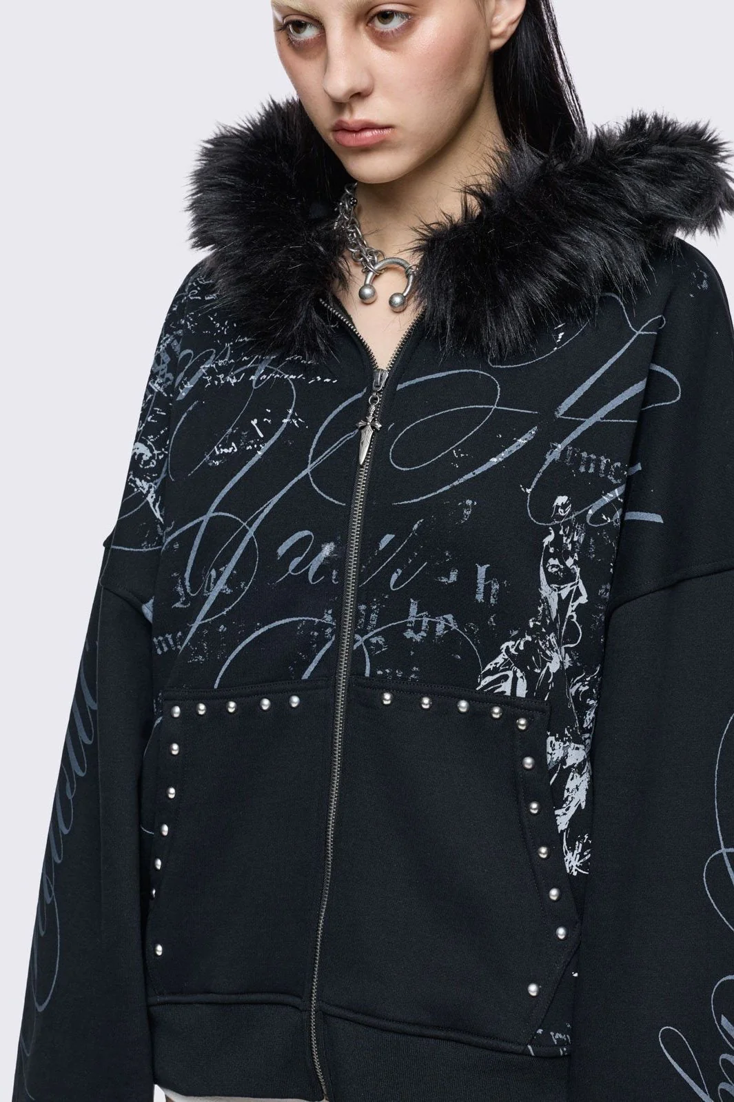 Divine Trouble Zip Up Hoodie - Image 6