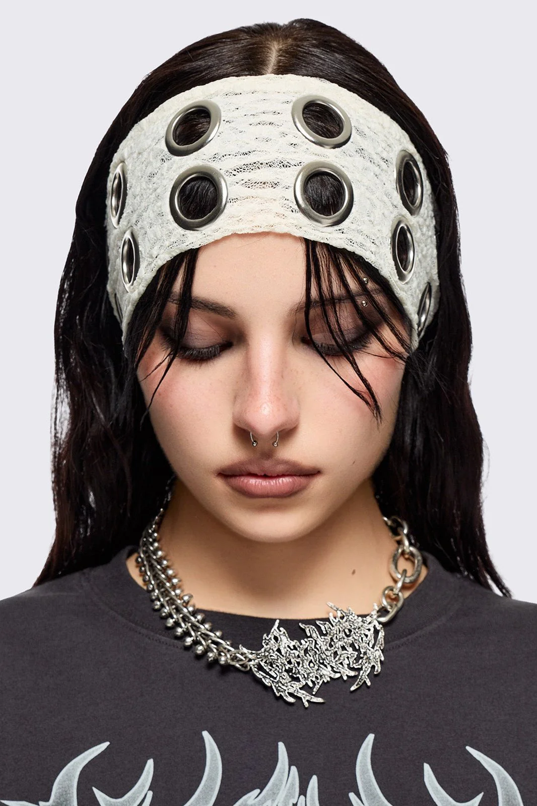 Elektra Ecru Lace Headband - Image 3