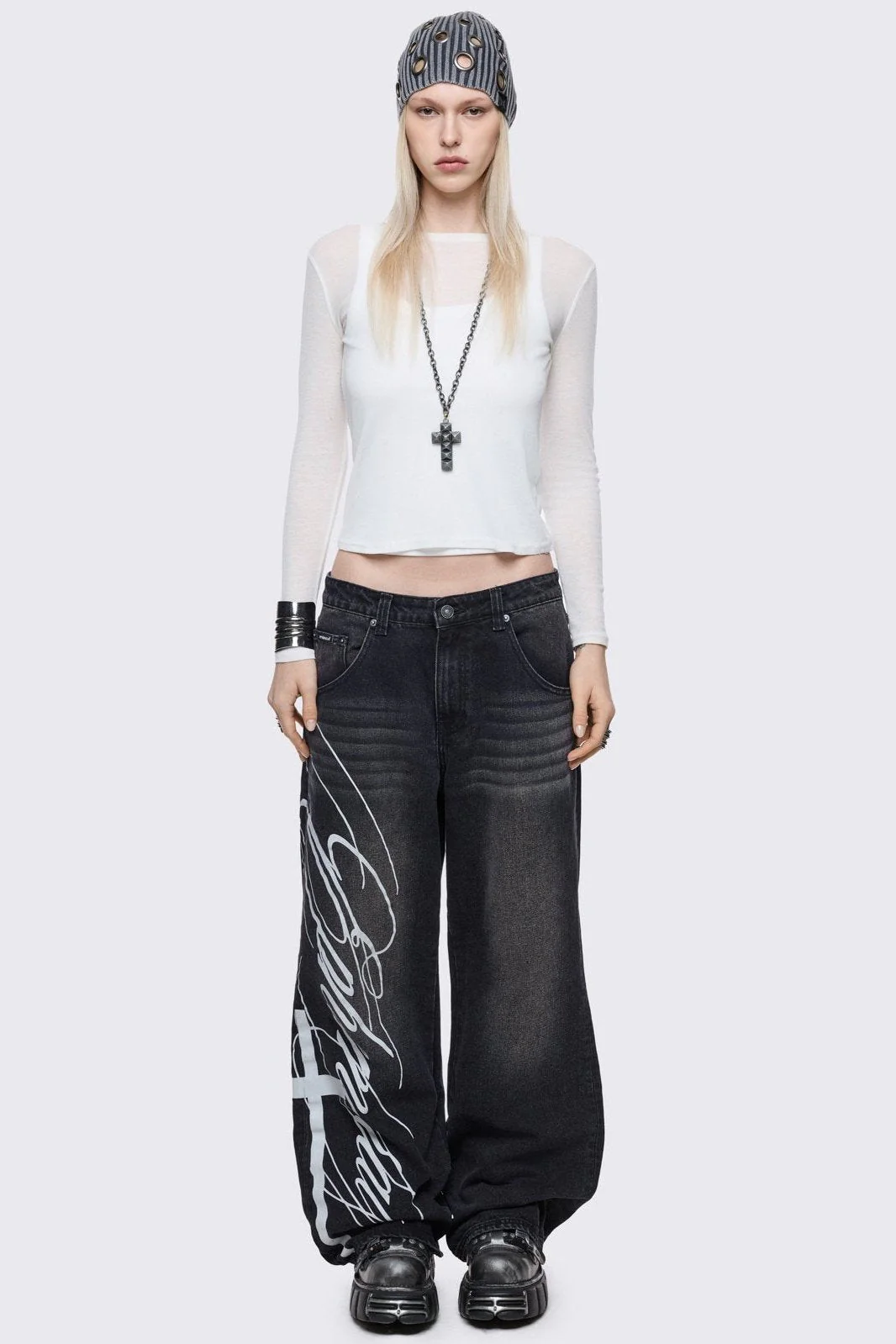 Ephemeral Graphic Baggy Jeans - Image 5