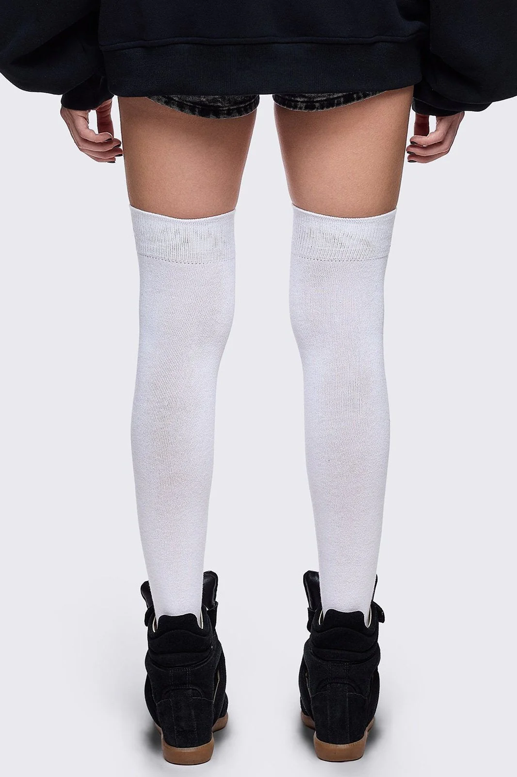 Fallen Angel White Thigh Highs - Image 3