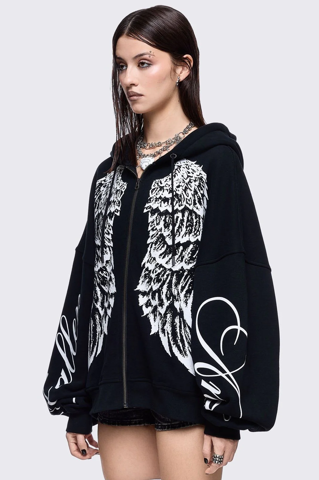 Fallen Angel Zip Up Hoodie - Image 5