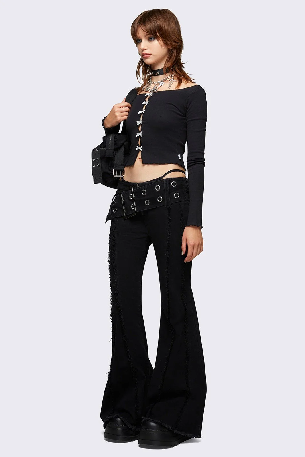 Gia Belted Flared Jeans - Image 5
