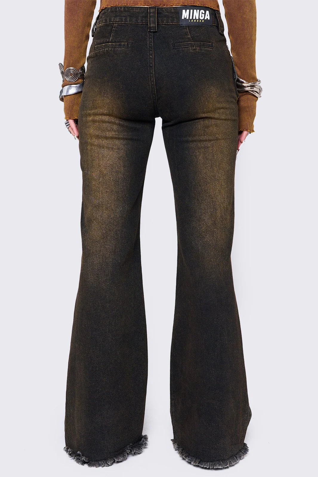 Gia Overdye Belted Flared Jeans - Image 7