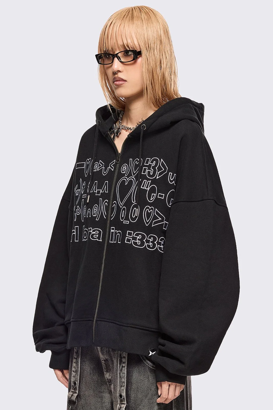 Girl Brain Zip Up Hoodie - Image 3