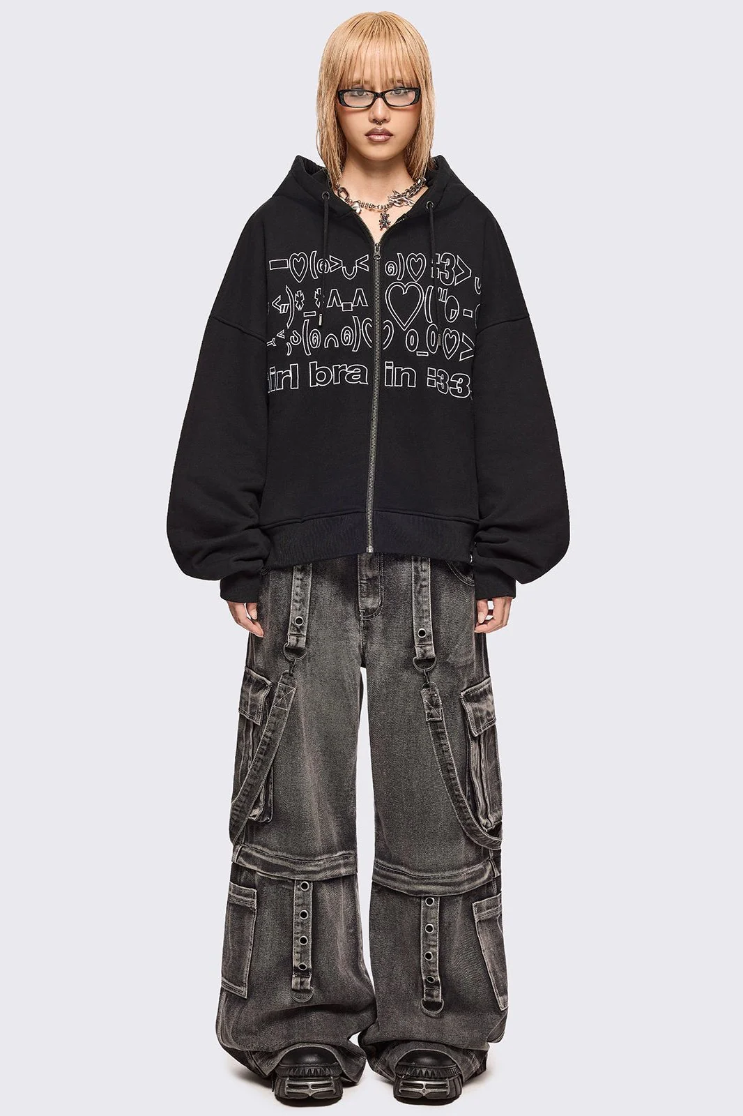 Girl Brain Zip Up Hoodie - Image 4