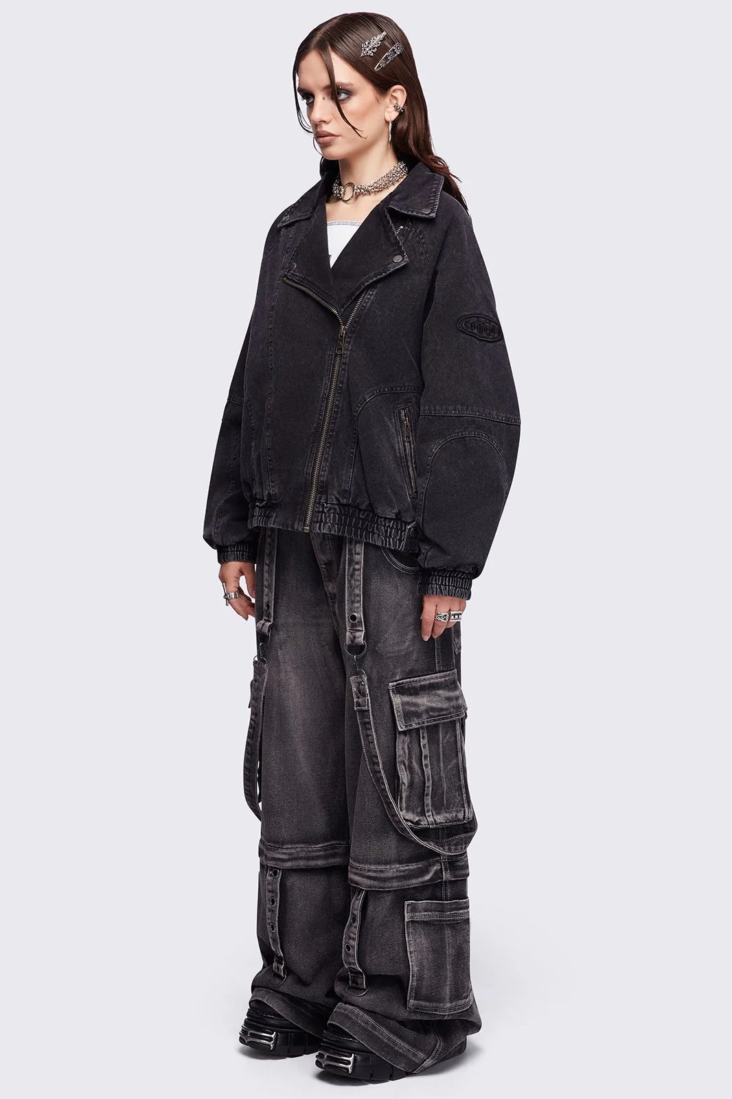 Harley Black Bomber Jacket - Image 3