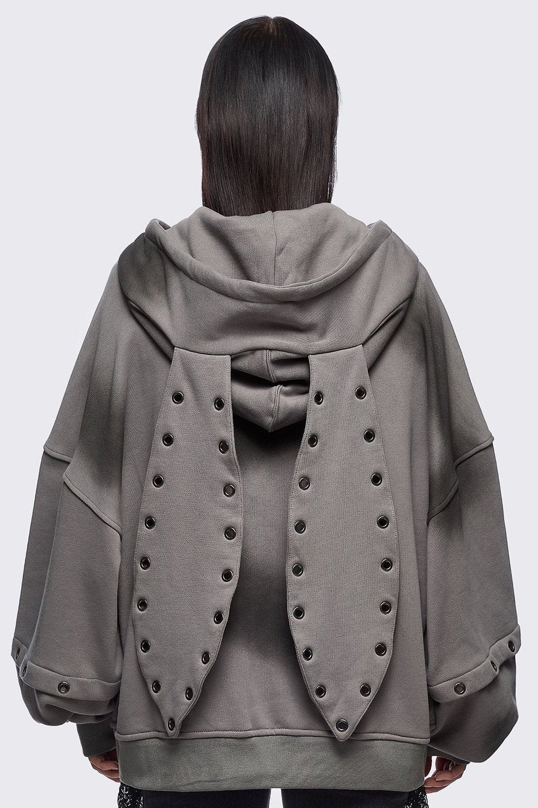 Heaven Grey Washed Zip Up Hoodie - Image 3