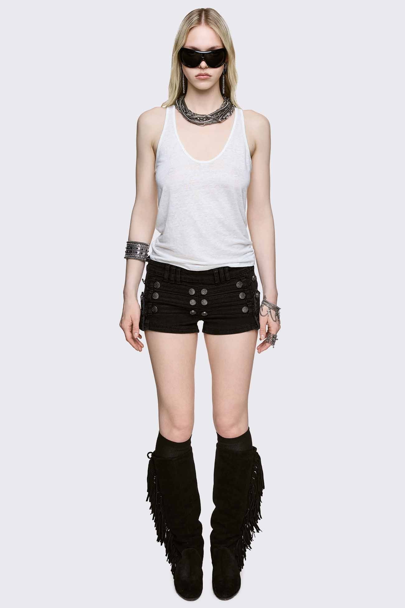 Hilda Mini Denim Shorts - Image 3