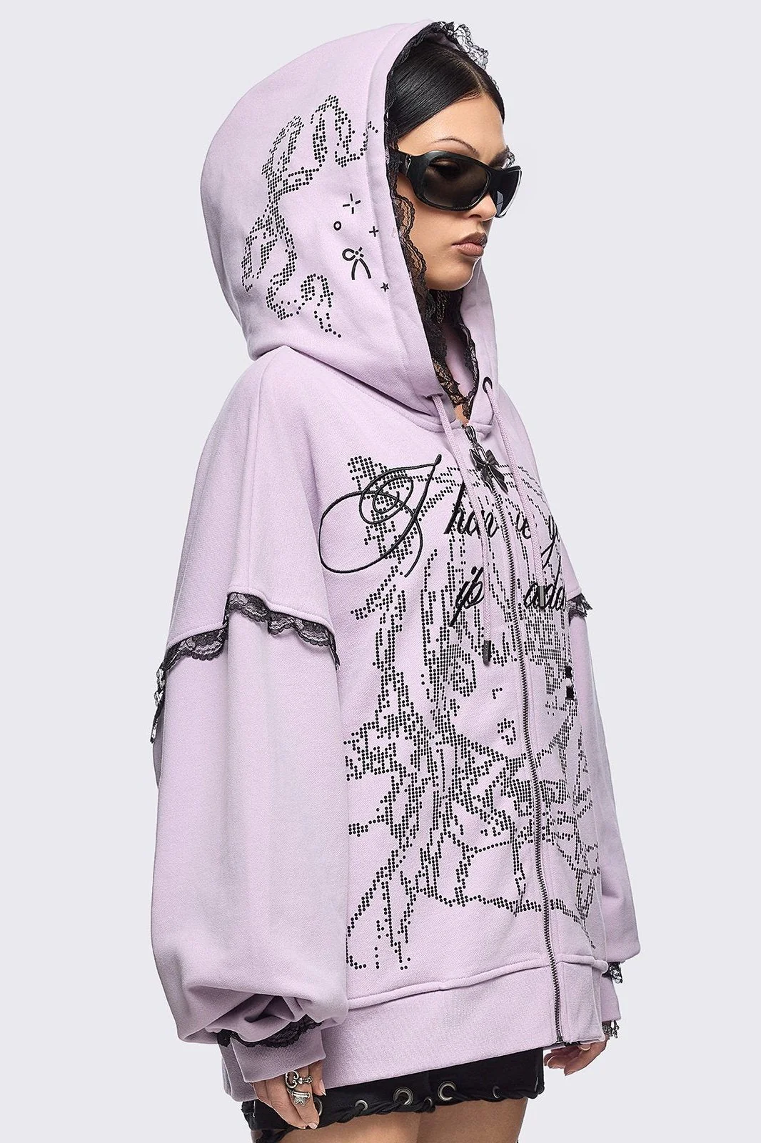 Ip Address Pink Zip Up Hoodie - Image 2