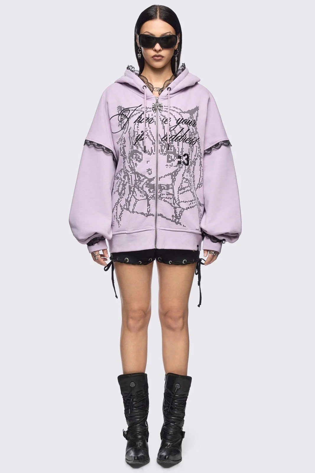 Ip Address Pink Zip Up Hoodie - Image 3