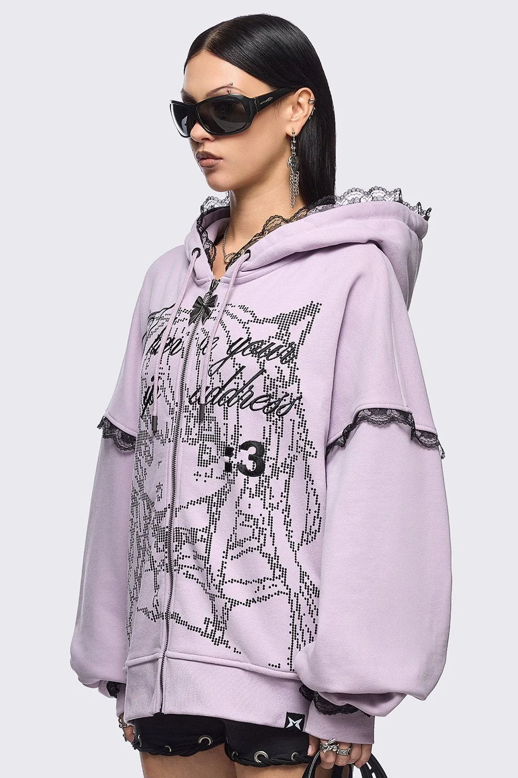 Ip Address Pink Zip Up Hoodie - Image 5