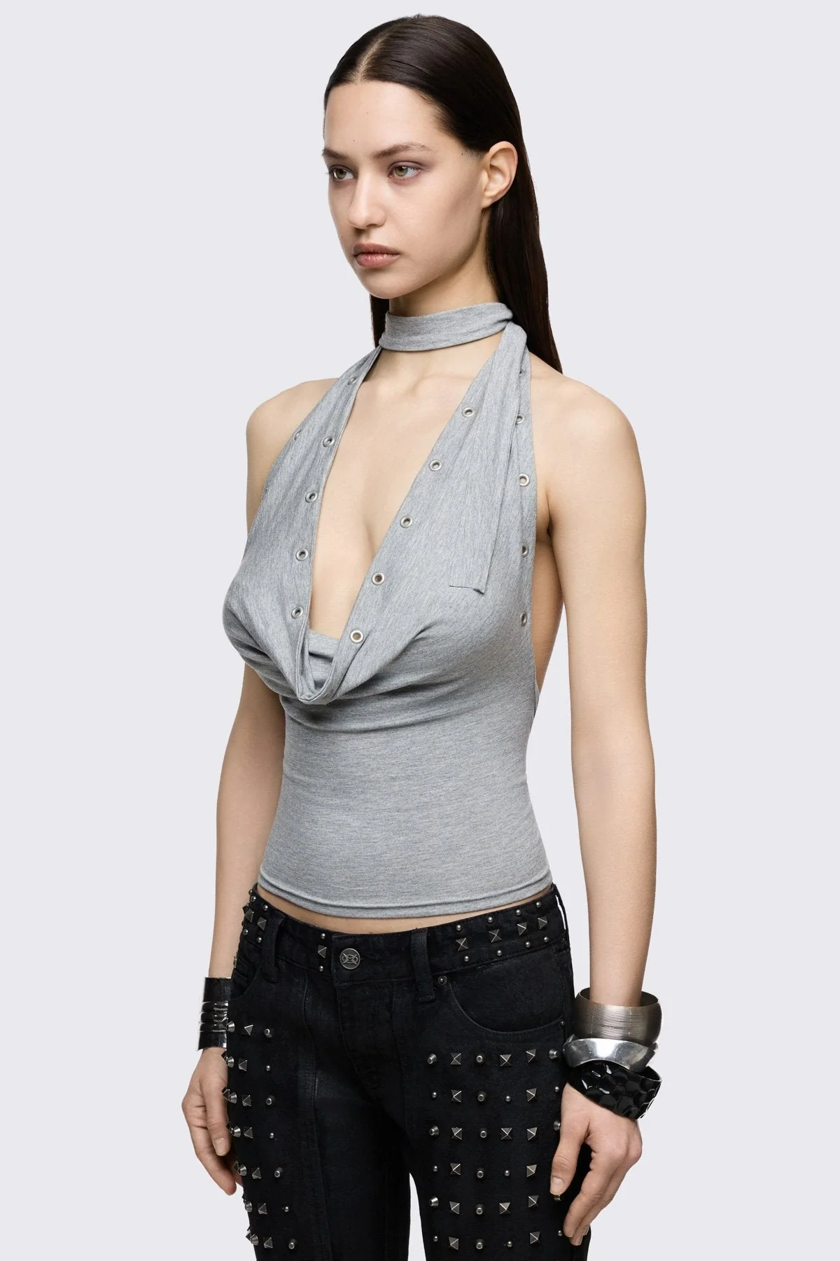 Kaia Marl Cowl Top - Image 7