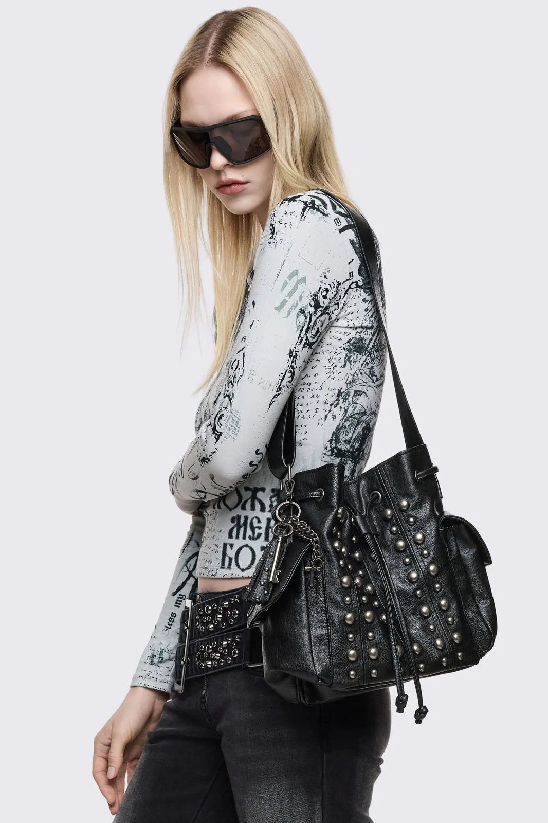 Kara Vegan Leather Bucket Bag - Image 2