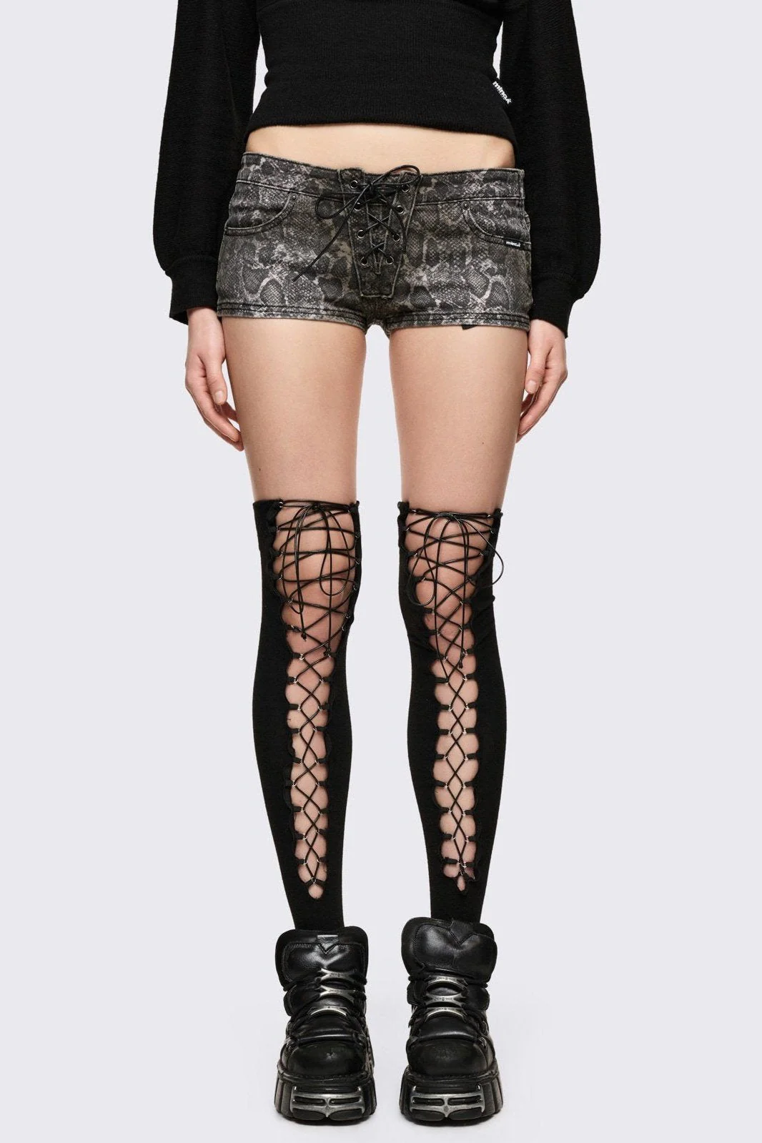 Lace-Up Thigh Highs - Image 2