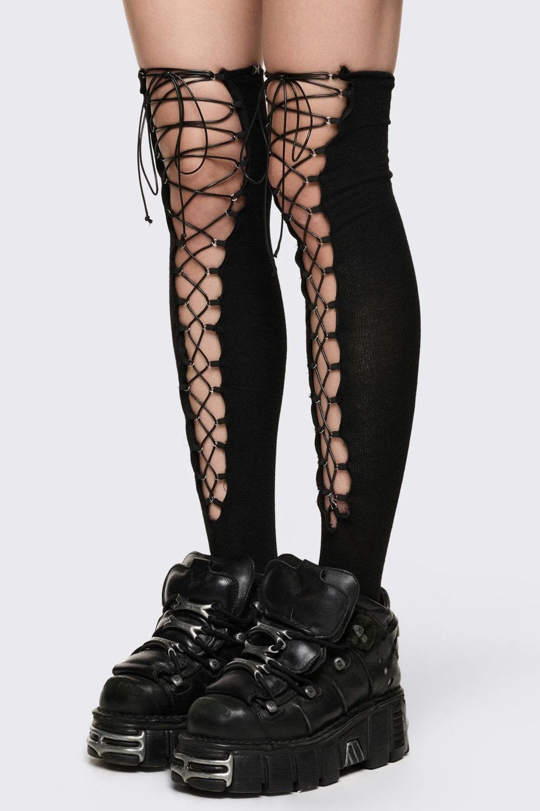 Lace-Up Thigh Highs - Image 3