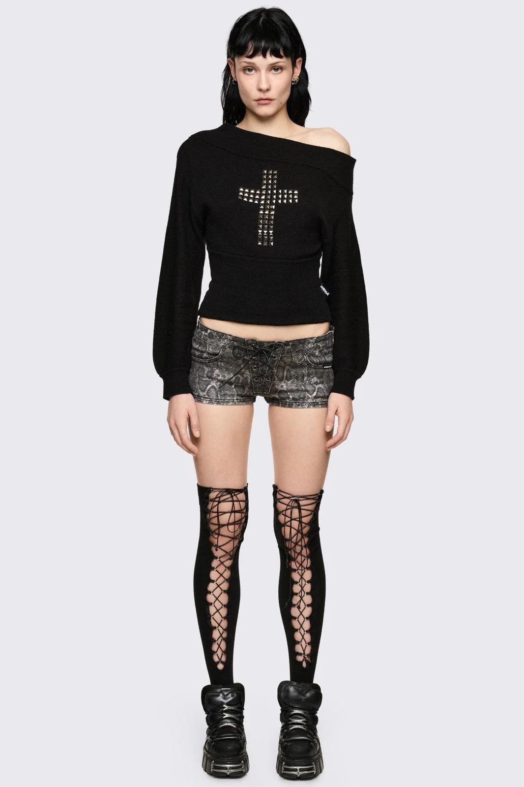 Lace-Up Thigh Highs - Image 4
