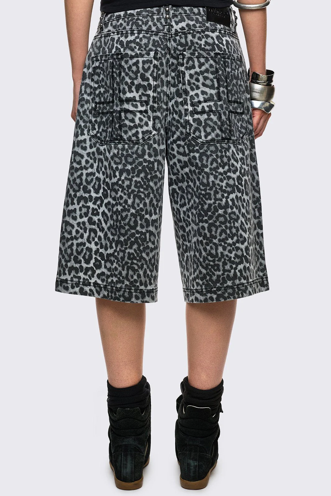 Leopard Studded Jorts - Image 8