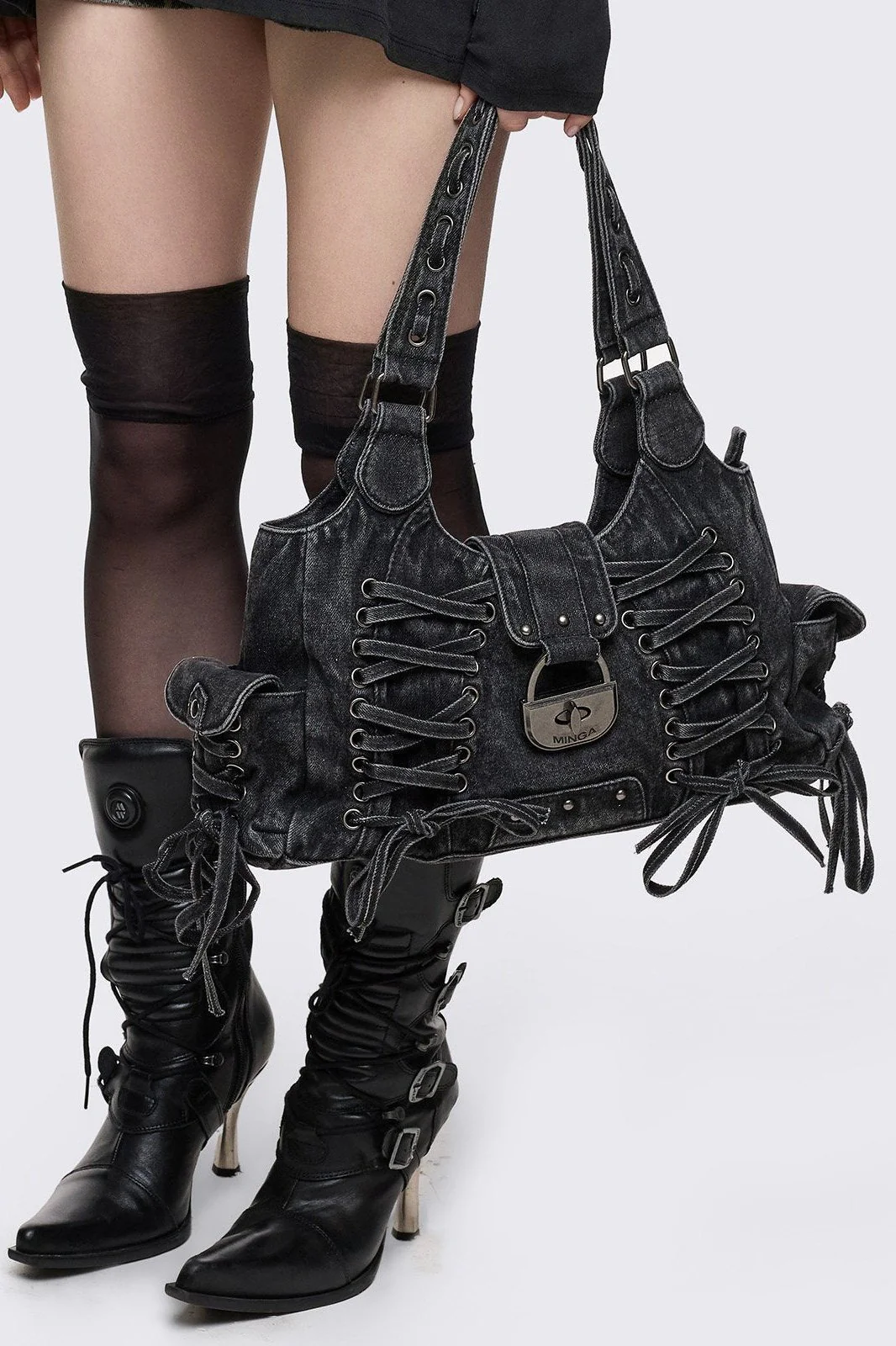 Locklyn Denim Shoulder Bag - Image 3