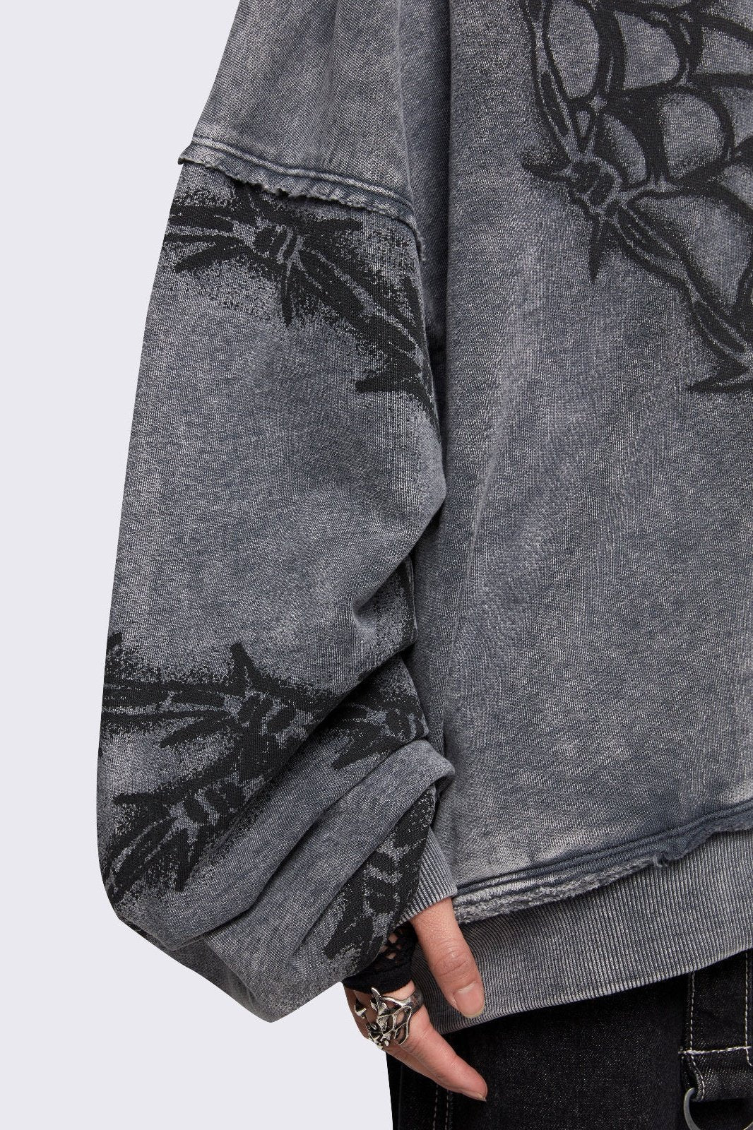 Love Web Washed Zip Up Hoodie - Image 4