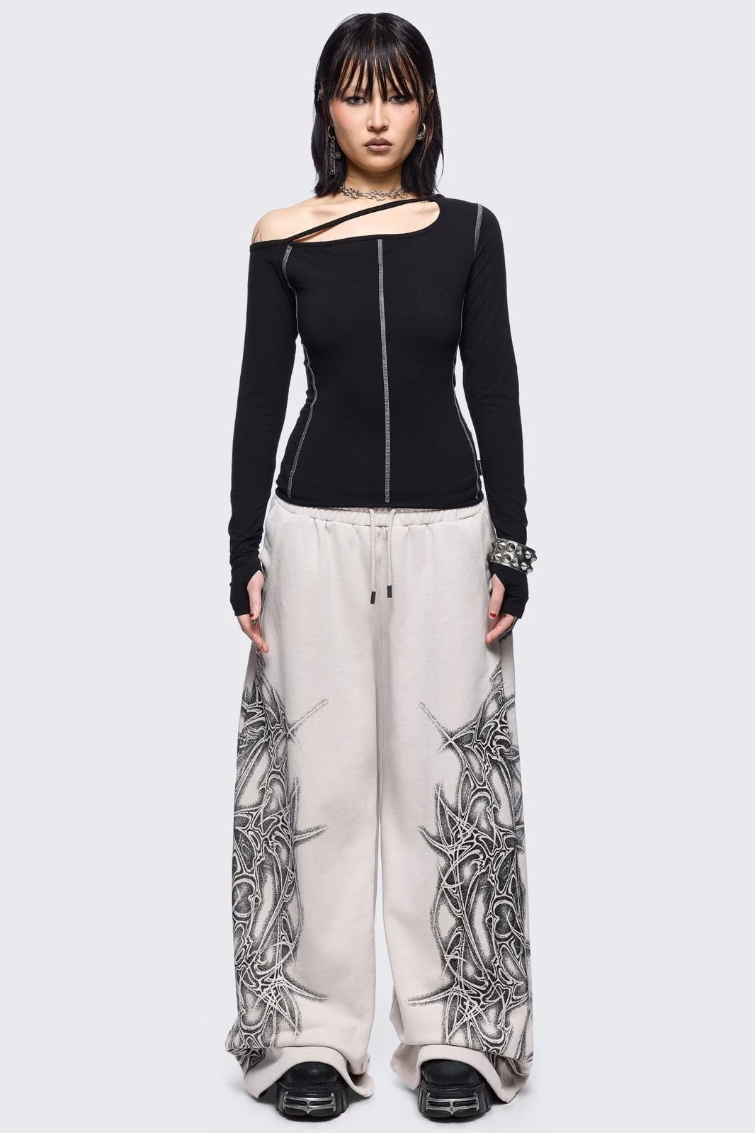 Mae Black Cut-Out Top - Image 2