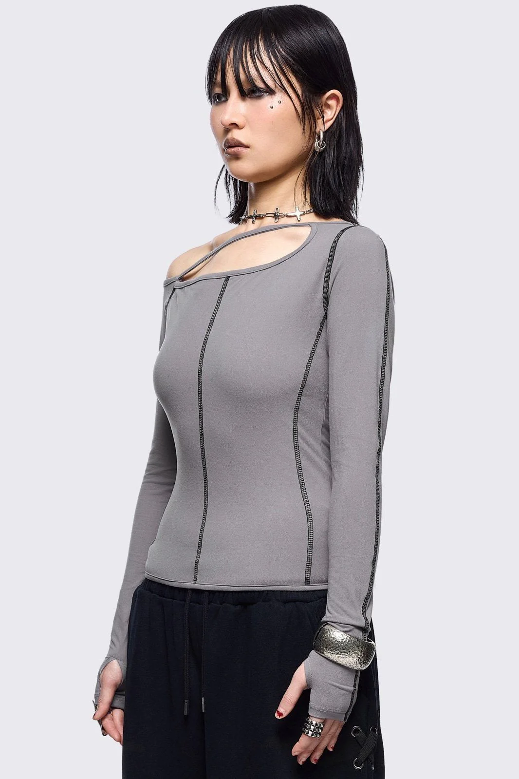 Mae Grey Cut-Out Top - Image 3