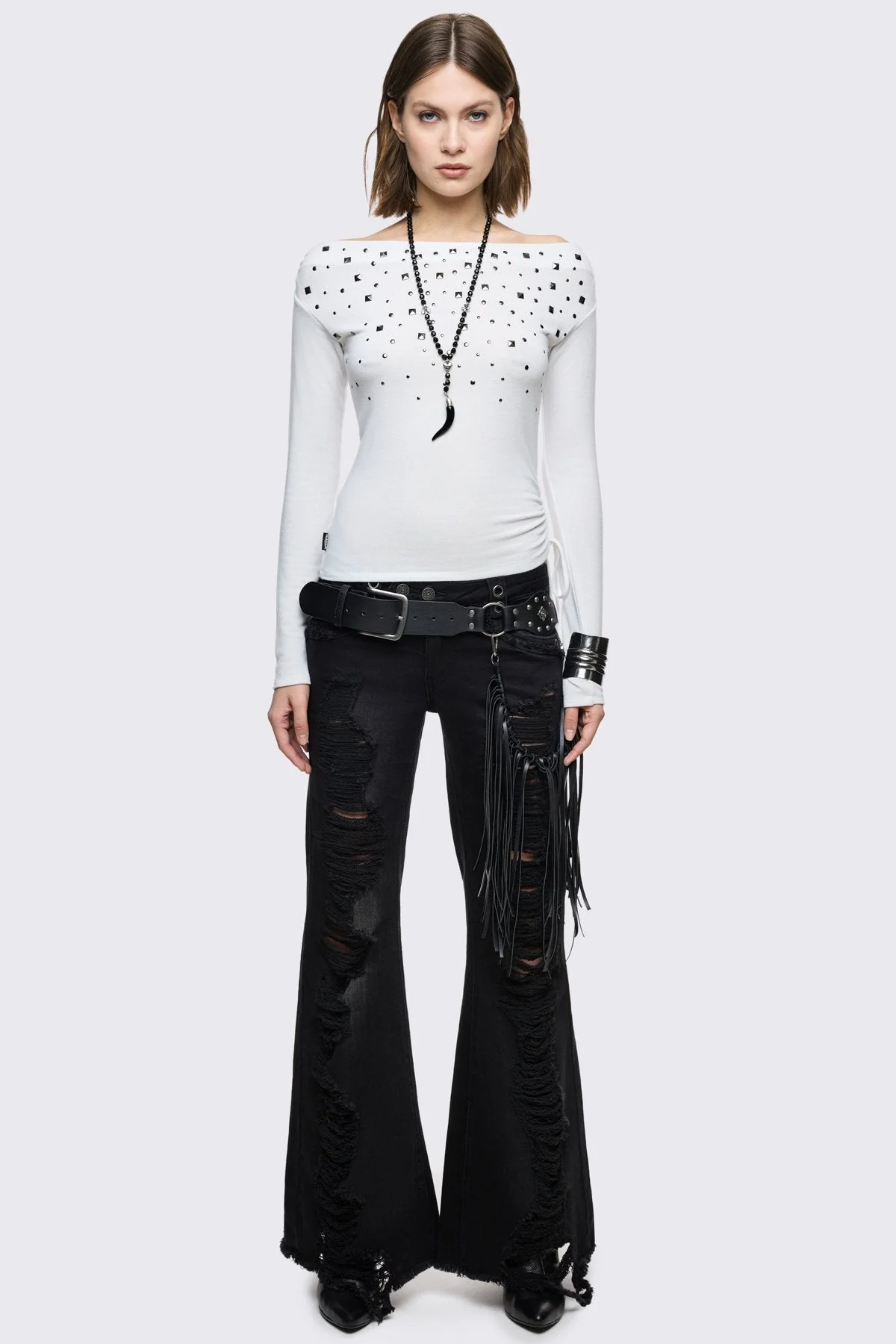 Maria White Off-Shoulder Top - Image 2