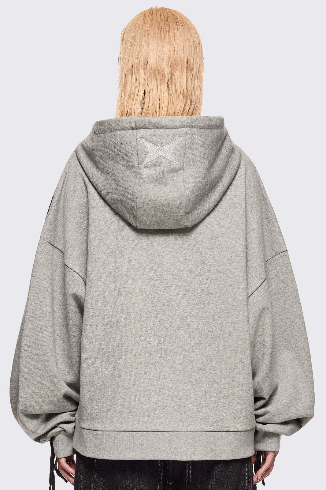 Mia Grey Zip Up Hoodie - Image 4