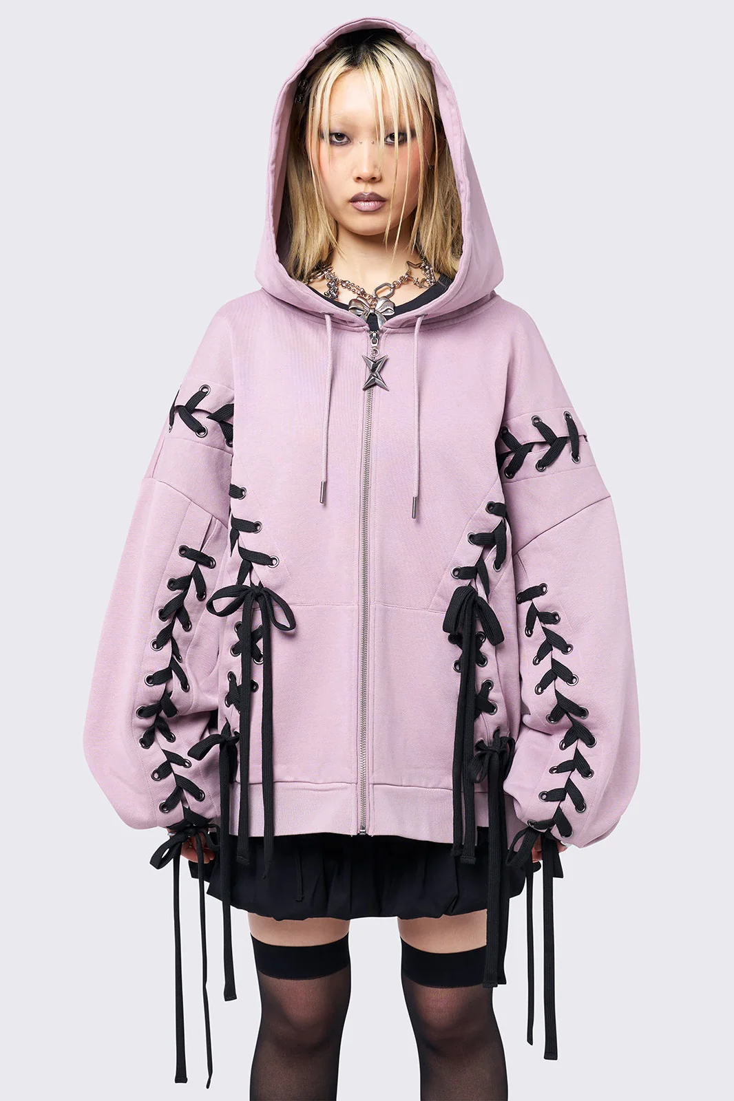 Mia Pink Zip Up Hoodie - Image 6
