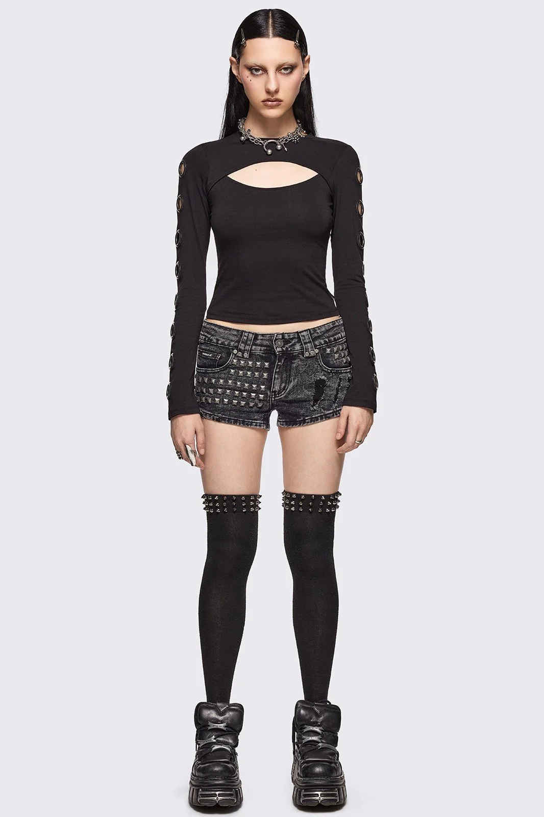 Moxie Black Cut-Out Top - Image 3