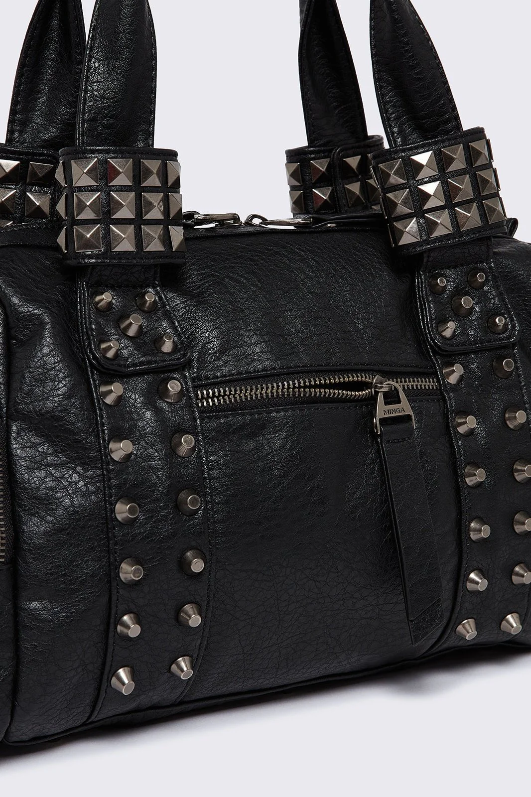 Myrrh Black Vegan Leather Shoulder Bag - Image 6