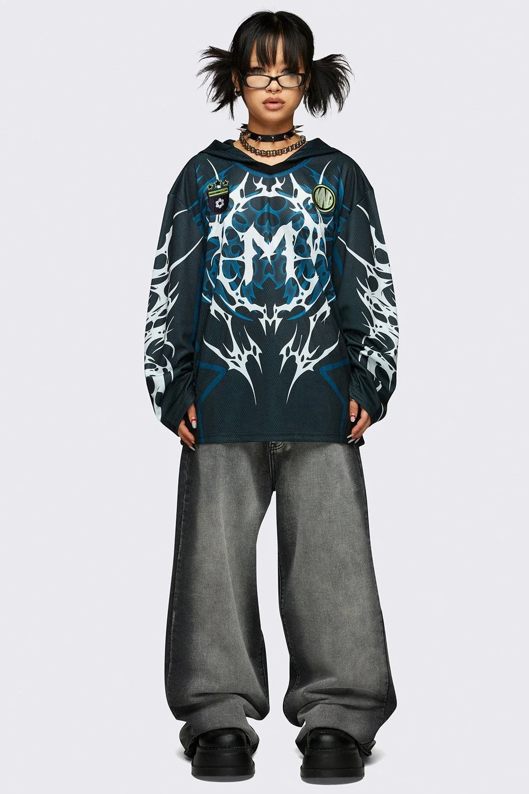 Neo Tribal Jersey Hoodie - Image 2