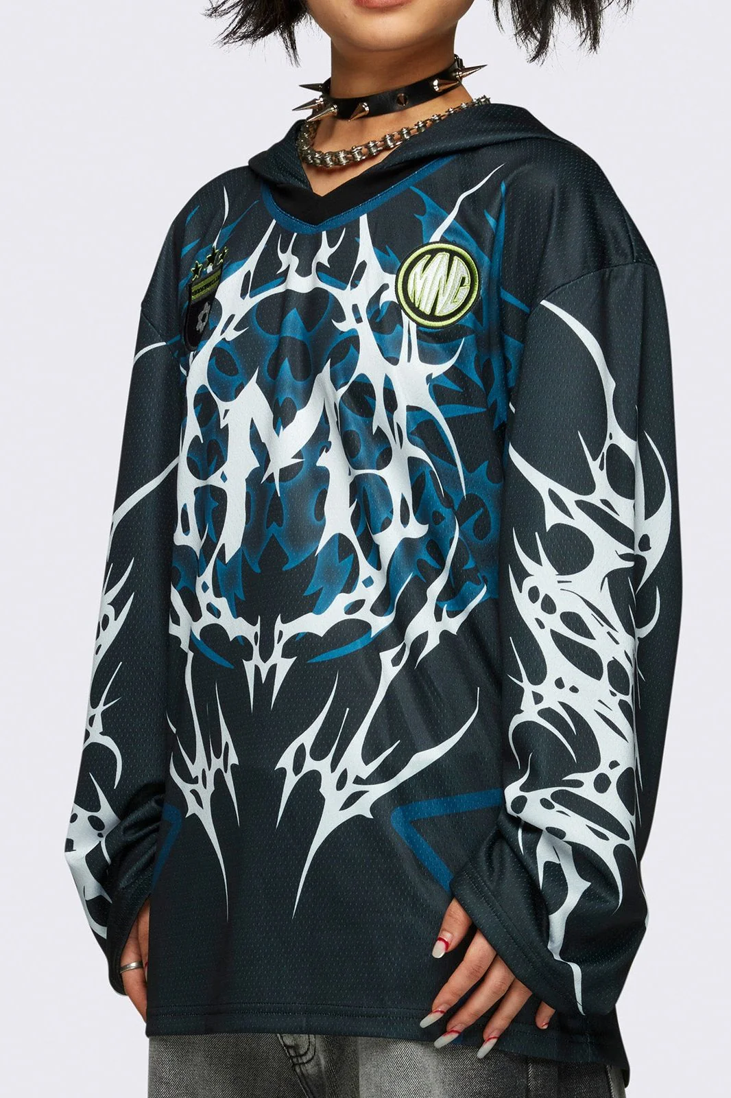 Neo Tribal Jersey Hoodie - Image 3