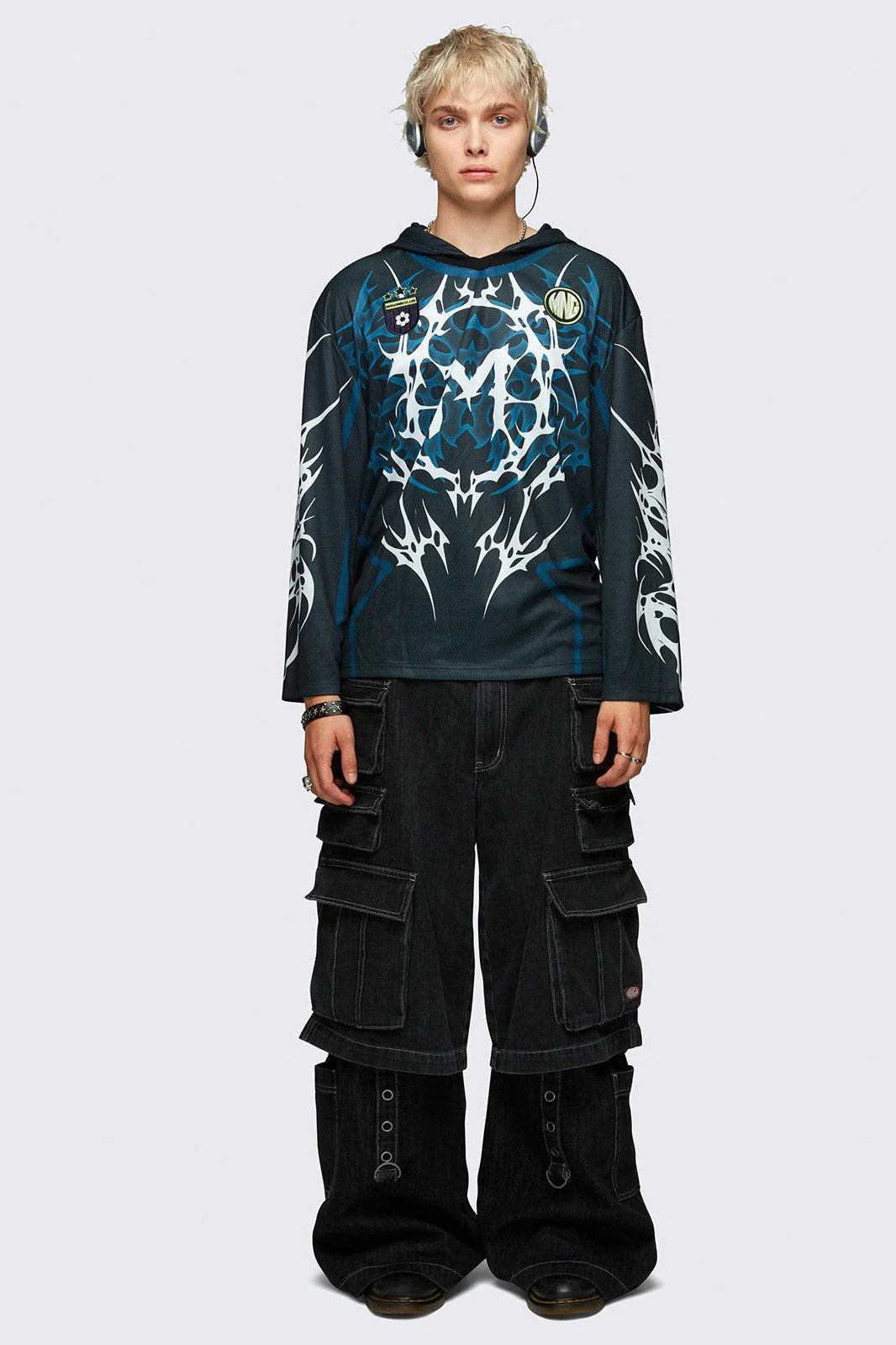 Neo Tribal Jersey Hoodie - Image 4